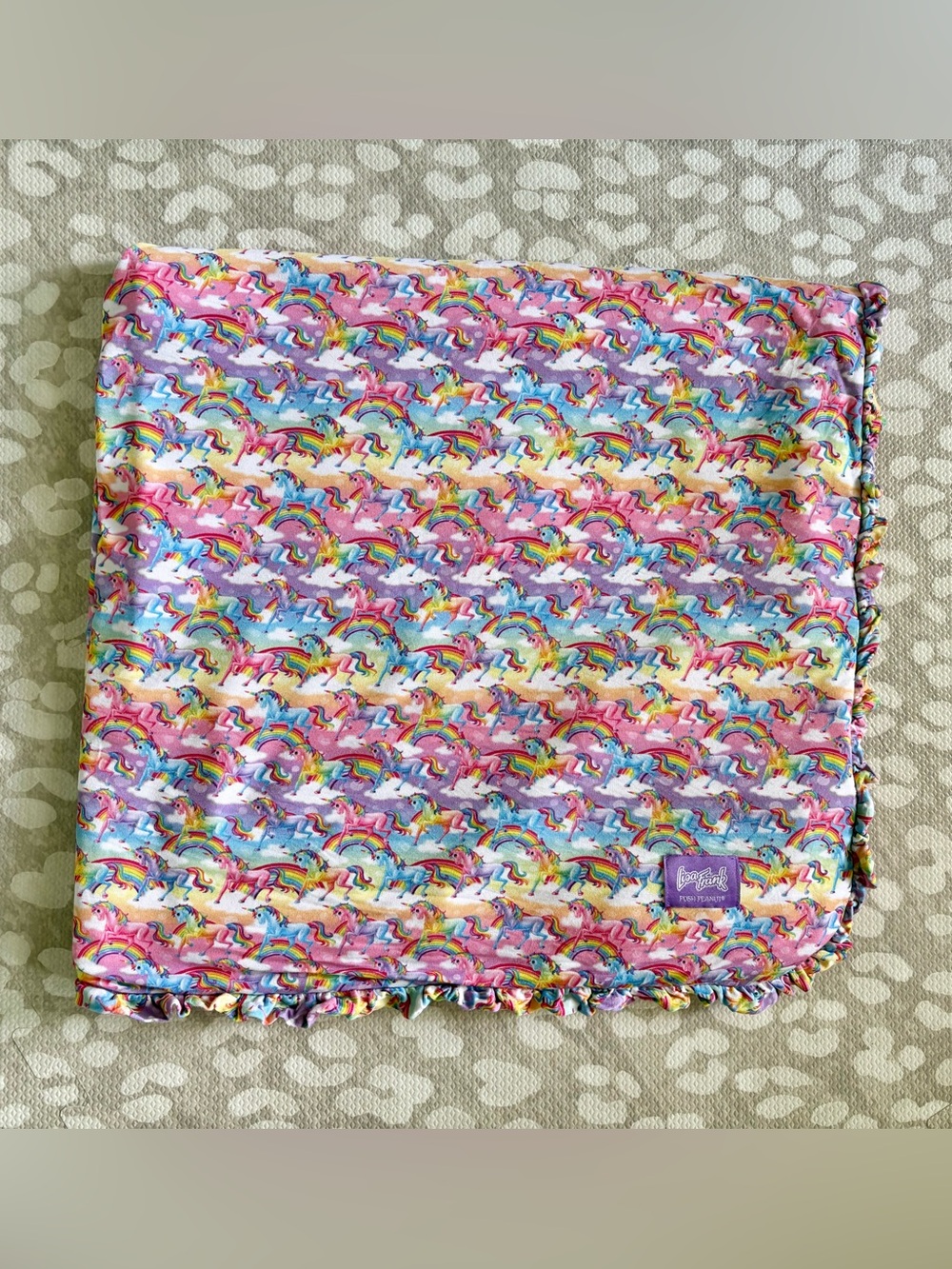 Posh Peanut x Lisa Frank Markie Magic toddler hooded towel